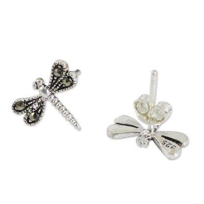 NOVICA - Petite Dragonflies Sterling Silver Earrings