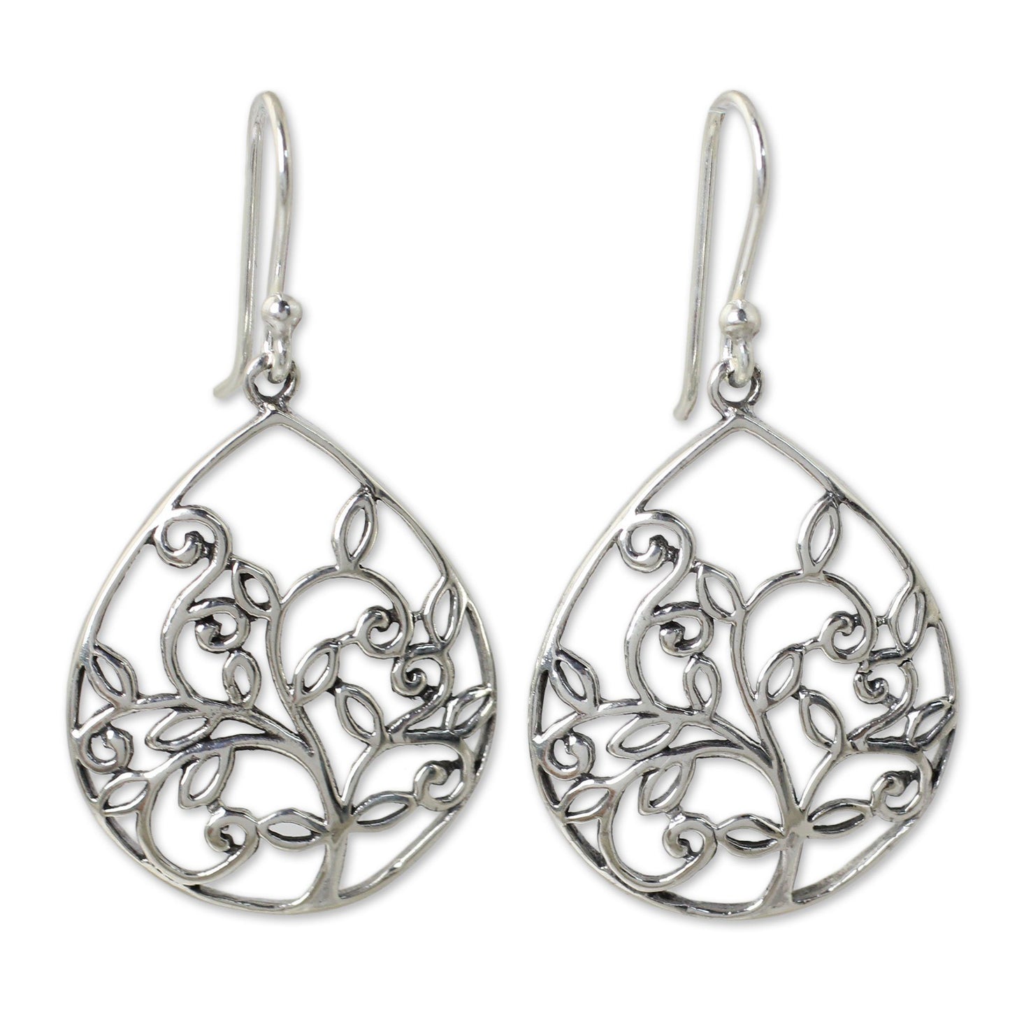NOVICA - Tree Of Life Dangle Earrings