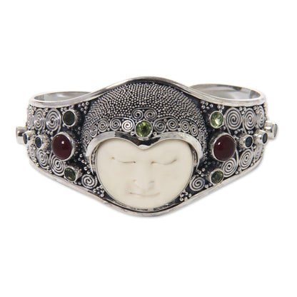 Moon Empress Sterling Silver Bone Cuff Bracelet
