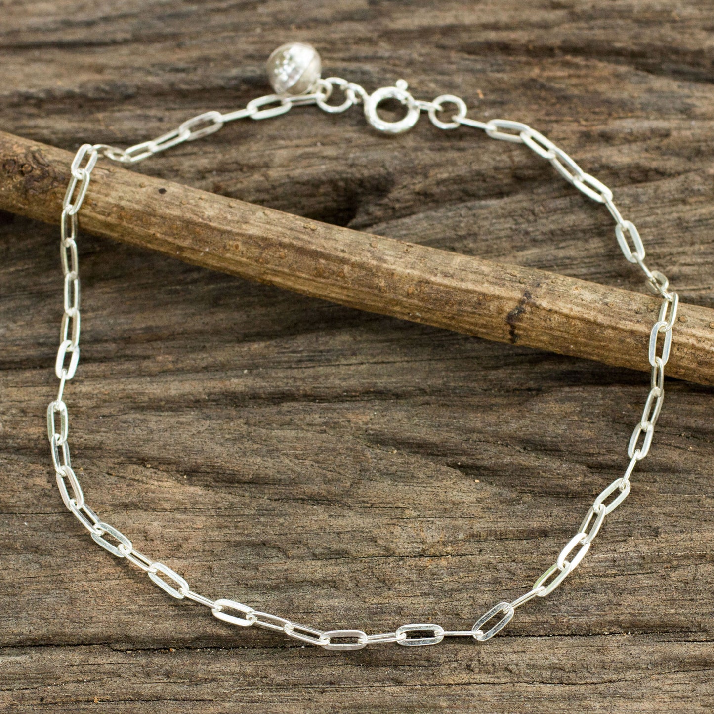 Simple Joy Sterling Silver Chain Anklet