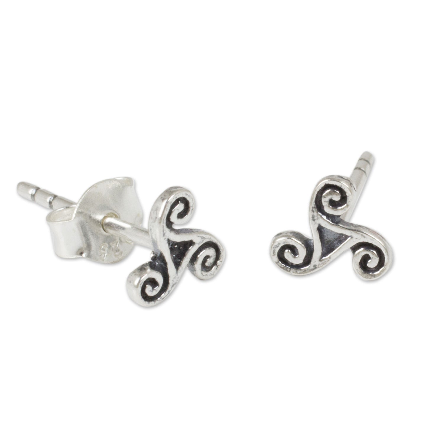 Celtic Spiral Stud Earrings