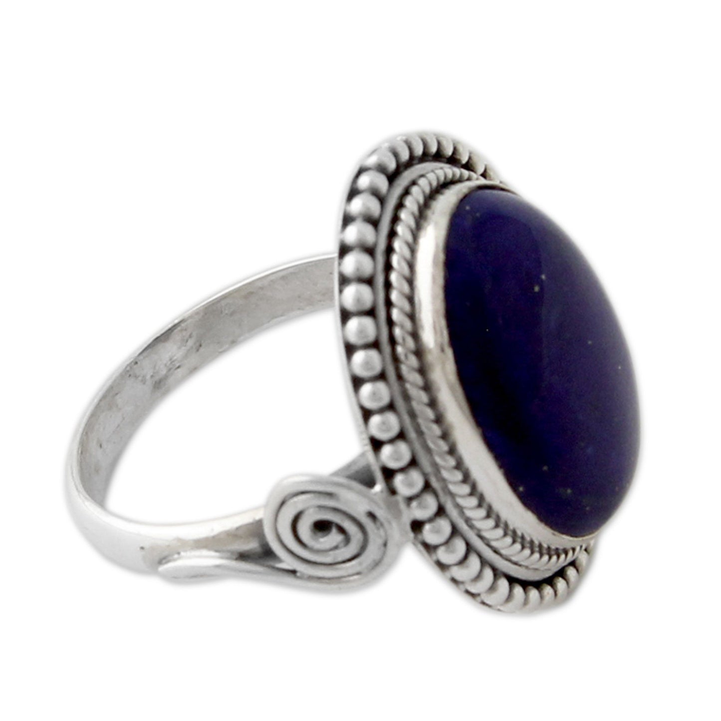 NOVICA - Lapis Lazuli & Sterling Silver Handcrafted Cocktail Ring