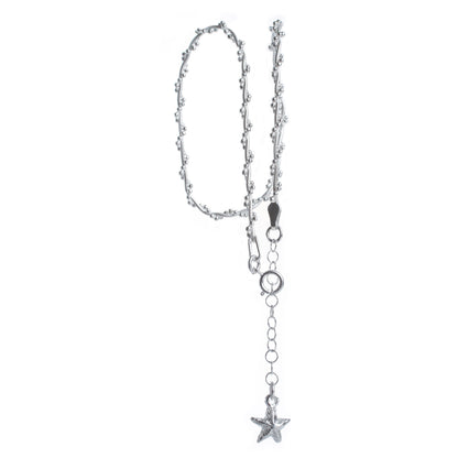 Moonlit Starfish Fair Trade Sterling Silver Hand Crafted Anklet from Peru
