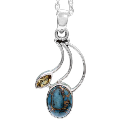 Modern Mystique Turquoise & Sterling Silver Pendant Necklace