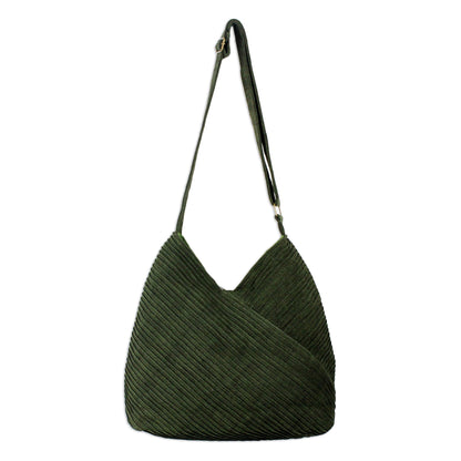 Surreal Green Hobo Bag With Coin Purse