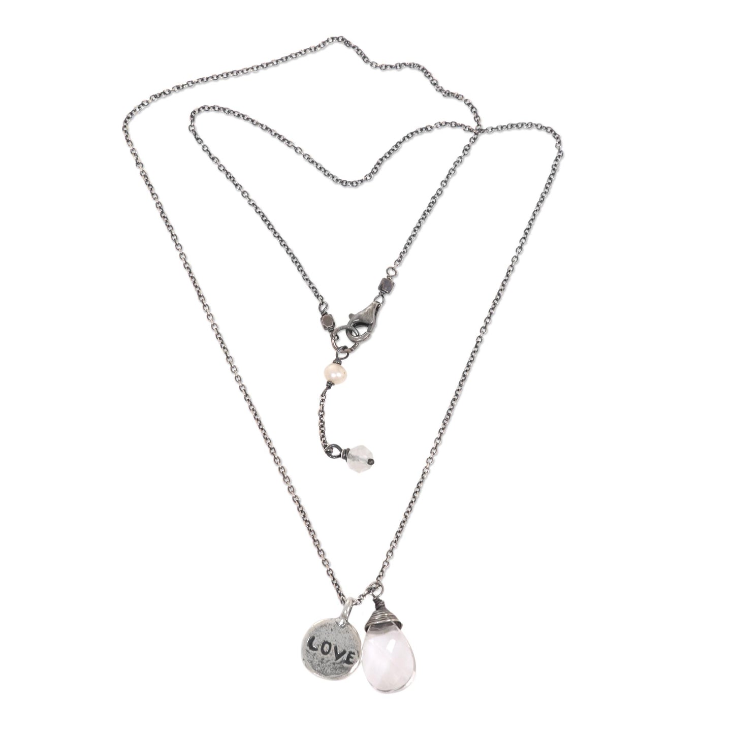Inspiring Love Quartz & Pearl Necklace