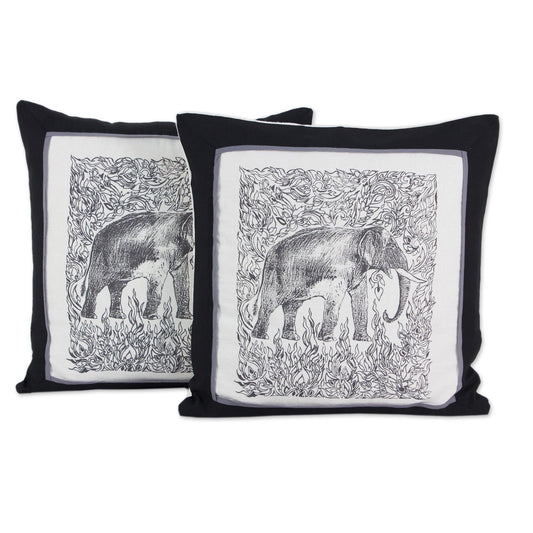 Handmade Elephant Cushion Cover