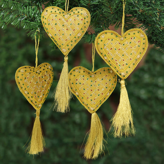 Heart of the Holiday Beaded Ornaments