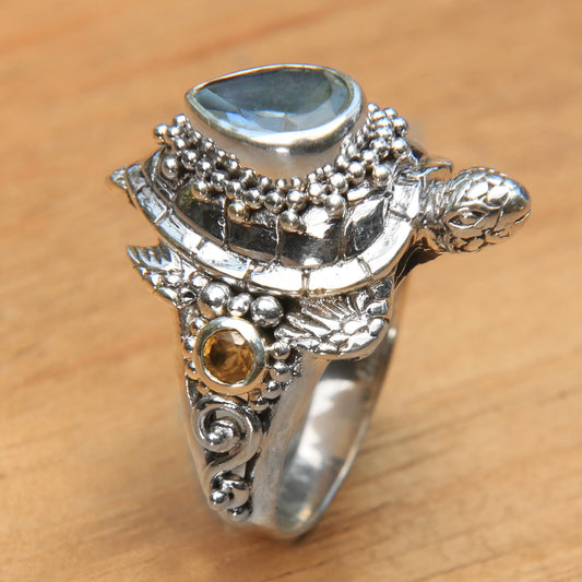 Sea Turtle Enchantment Cocktail Ring