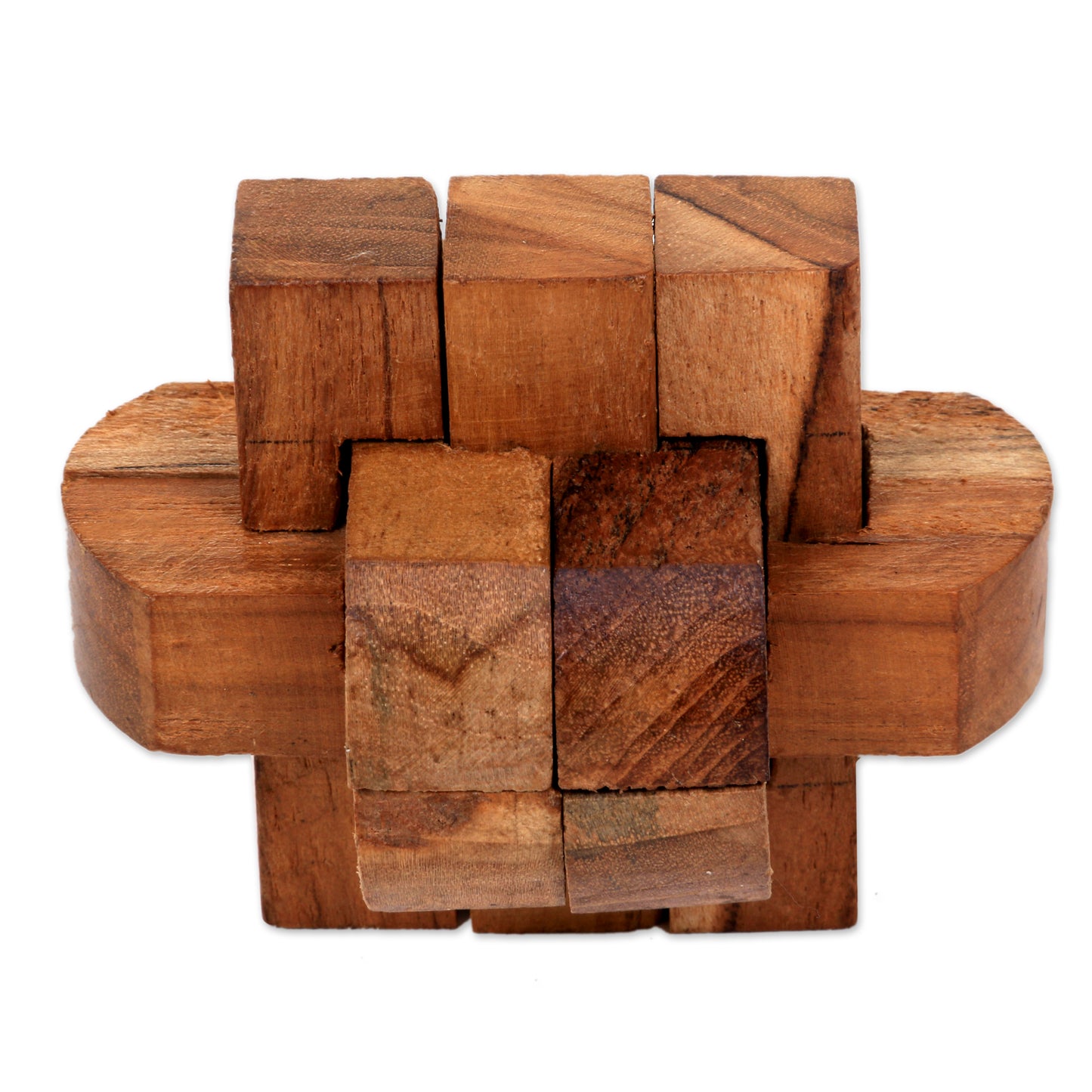 Focus Artisan Crafted Upcycled Teak Wood Puzzle from Java