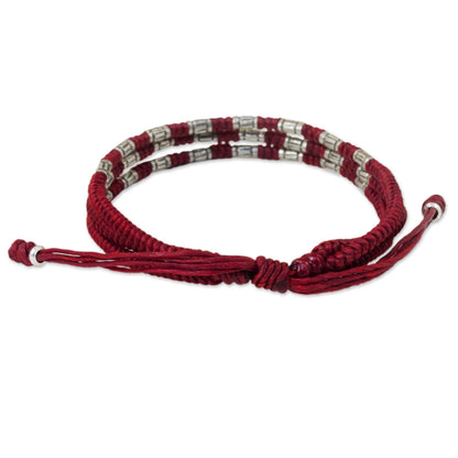 Red Forest Thicket Braided Bracelet