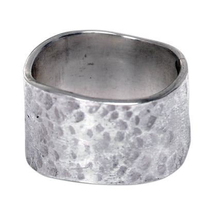 Shining Waves Sterling Silver Band Ring