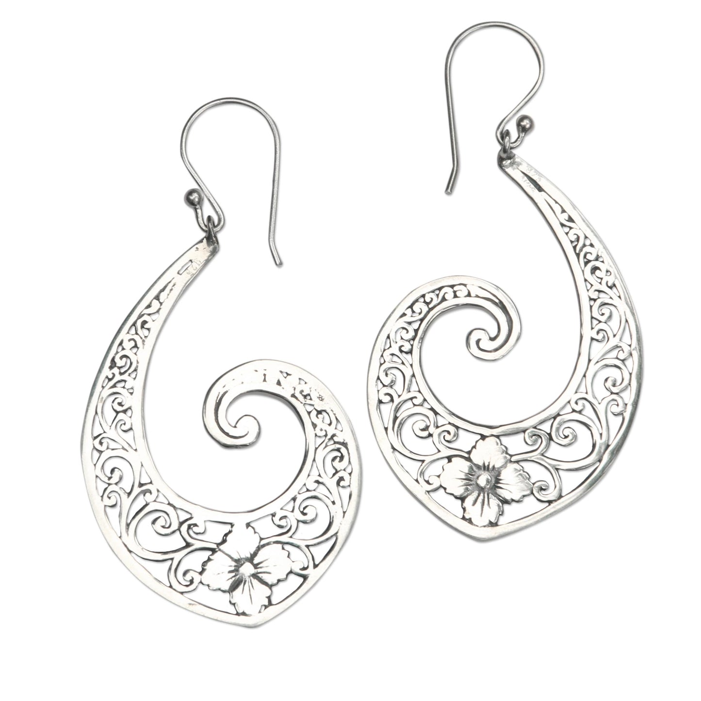Fern Beauty Silver Dangle Earrings