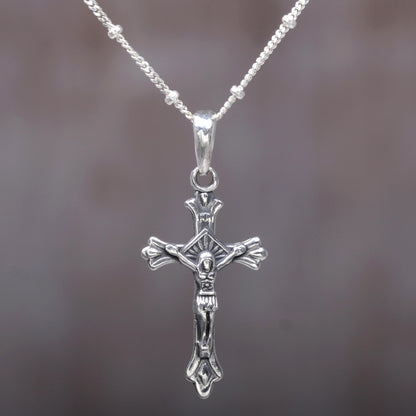 Accompanied by Christ Silver Chain Necklace