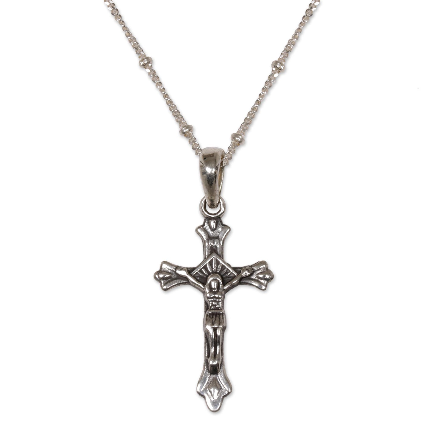 Accompanied by Christ Silver Chain Necklace