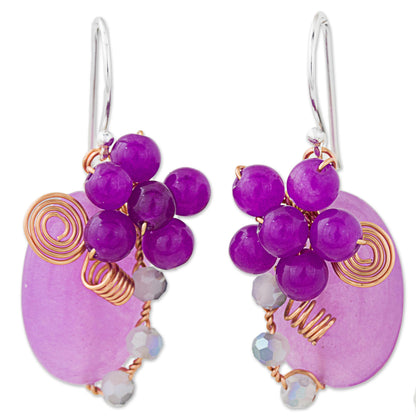 Garden Bliss in Purple Quartz Beaded Earrings