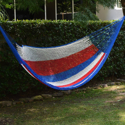 Red White & Blue Hand Woven Hammock