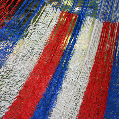 Red White & Blue Hand Woven Hammock