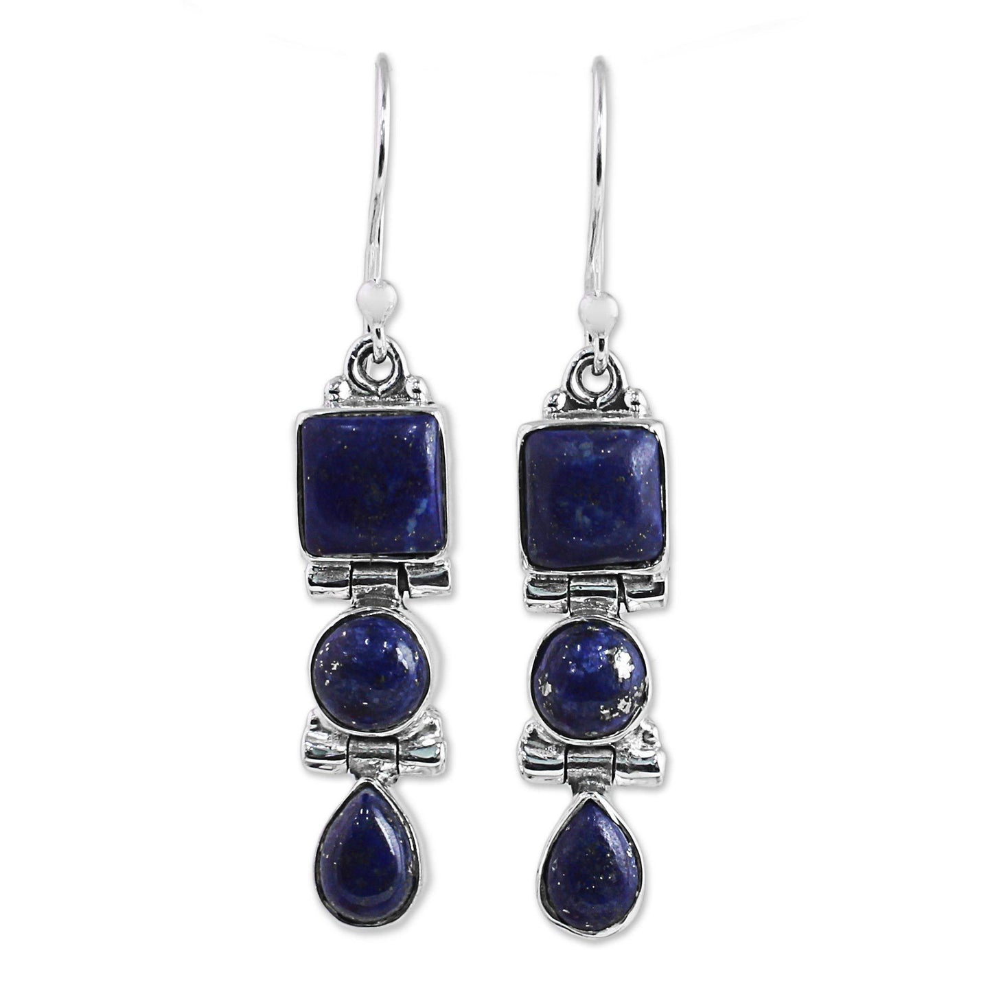 Royal Glamour Lapis Lazuli Drop Earrings