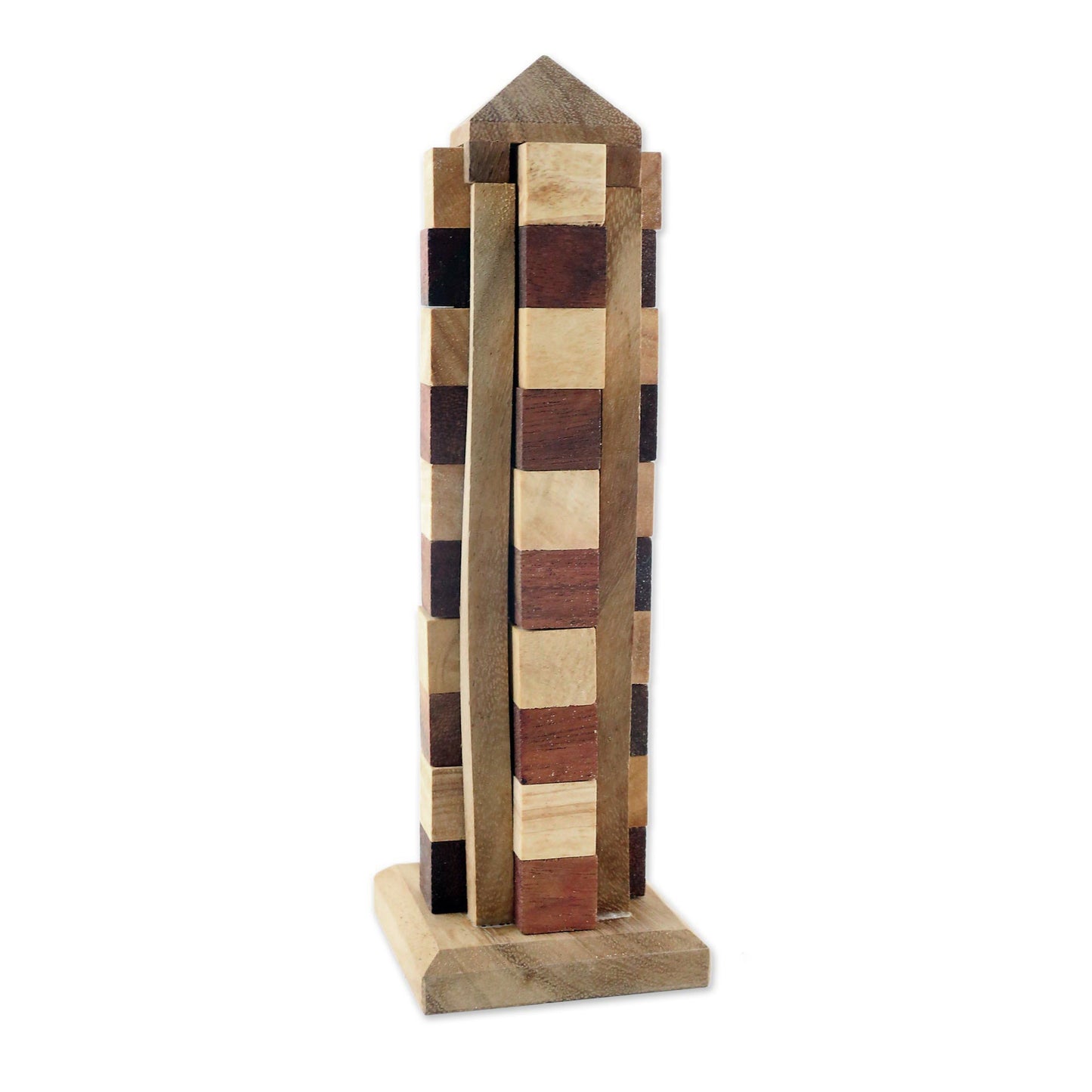 Babylon Tower Hand Made Wood Tower Puzzle Game from Thailand