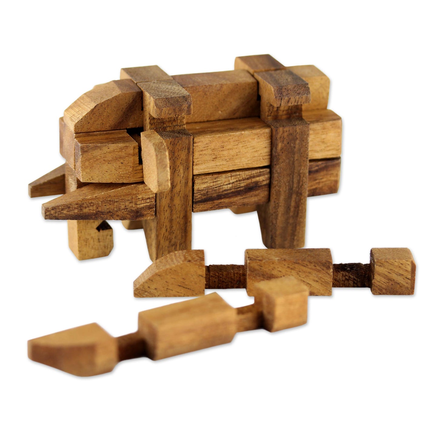 Raintree Wood Elephant Puzzle Game