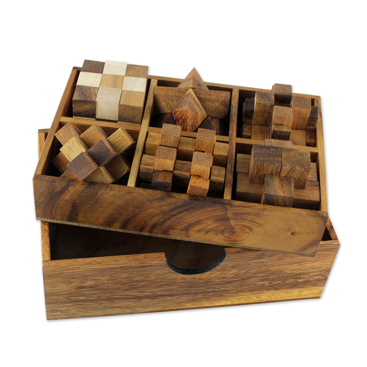 Set of Six Wood Puzzle Games