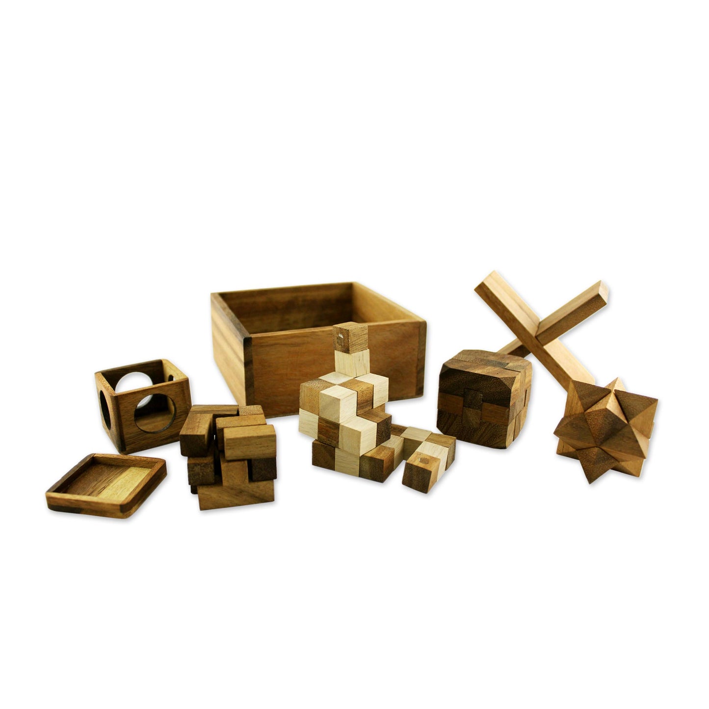 Wooden 3-Dimensional Five Puzzles