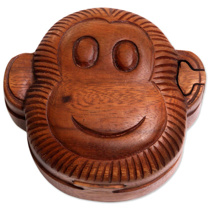 Happy Monkey Decorative Wood Box