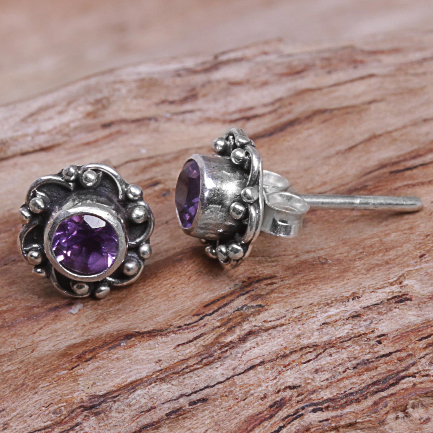 Little Happiness in Purple Amethyst Earrings