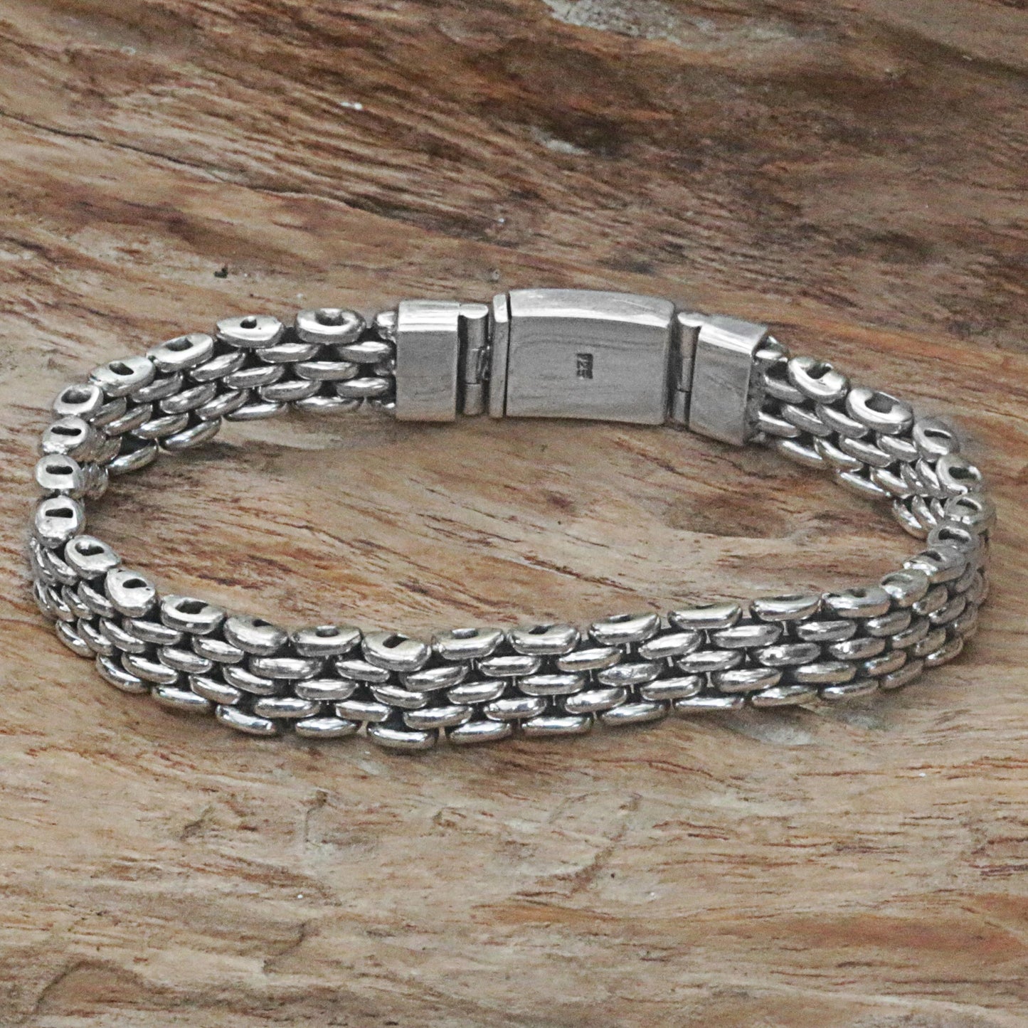 Sterling Solidarity Silver Wristband Bracelet