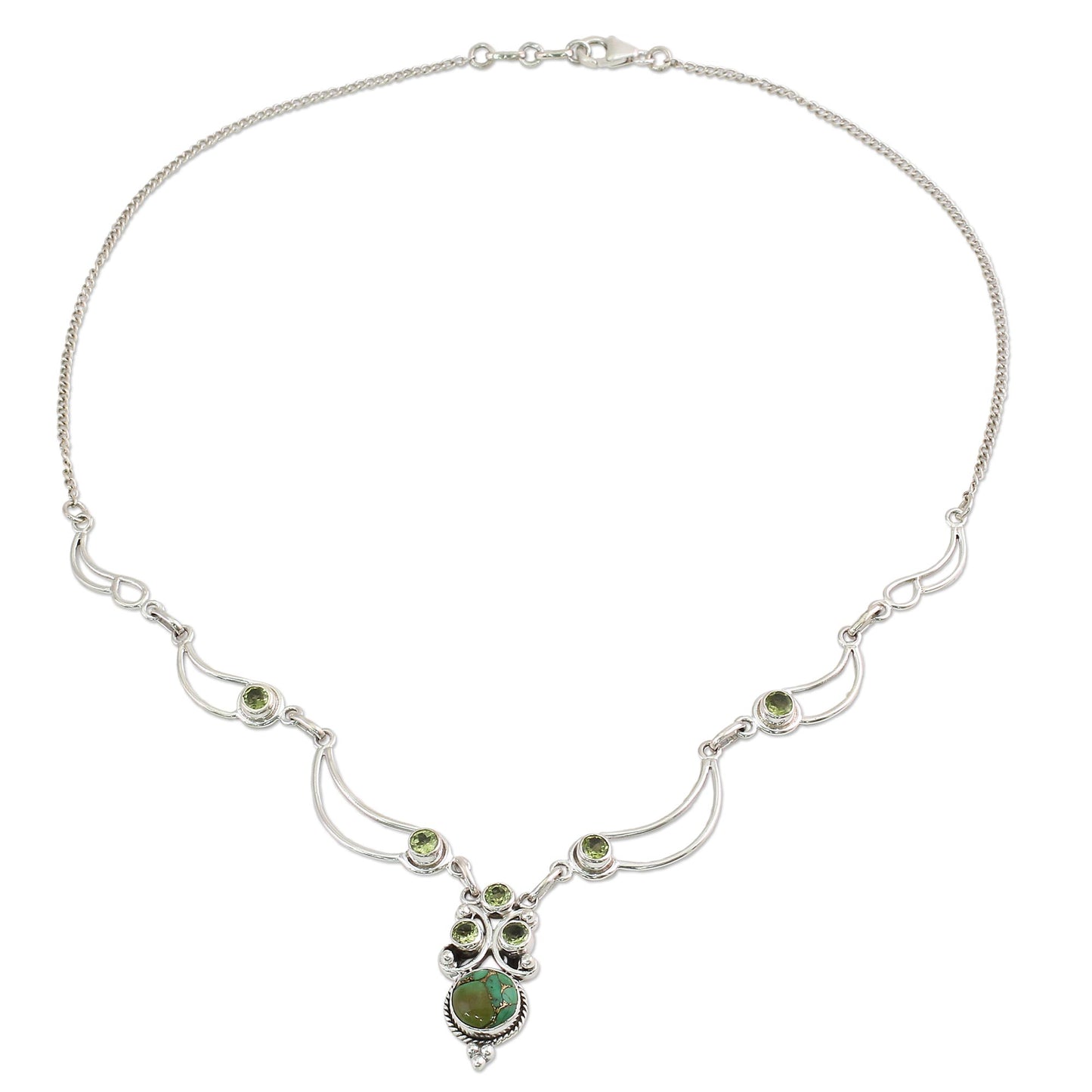 Radiant Princess in Green Necklace