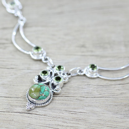 Radiant Princess in Green Necklace