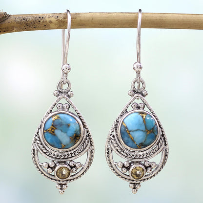 Blue Adoration Turquoise Dangle Earrings