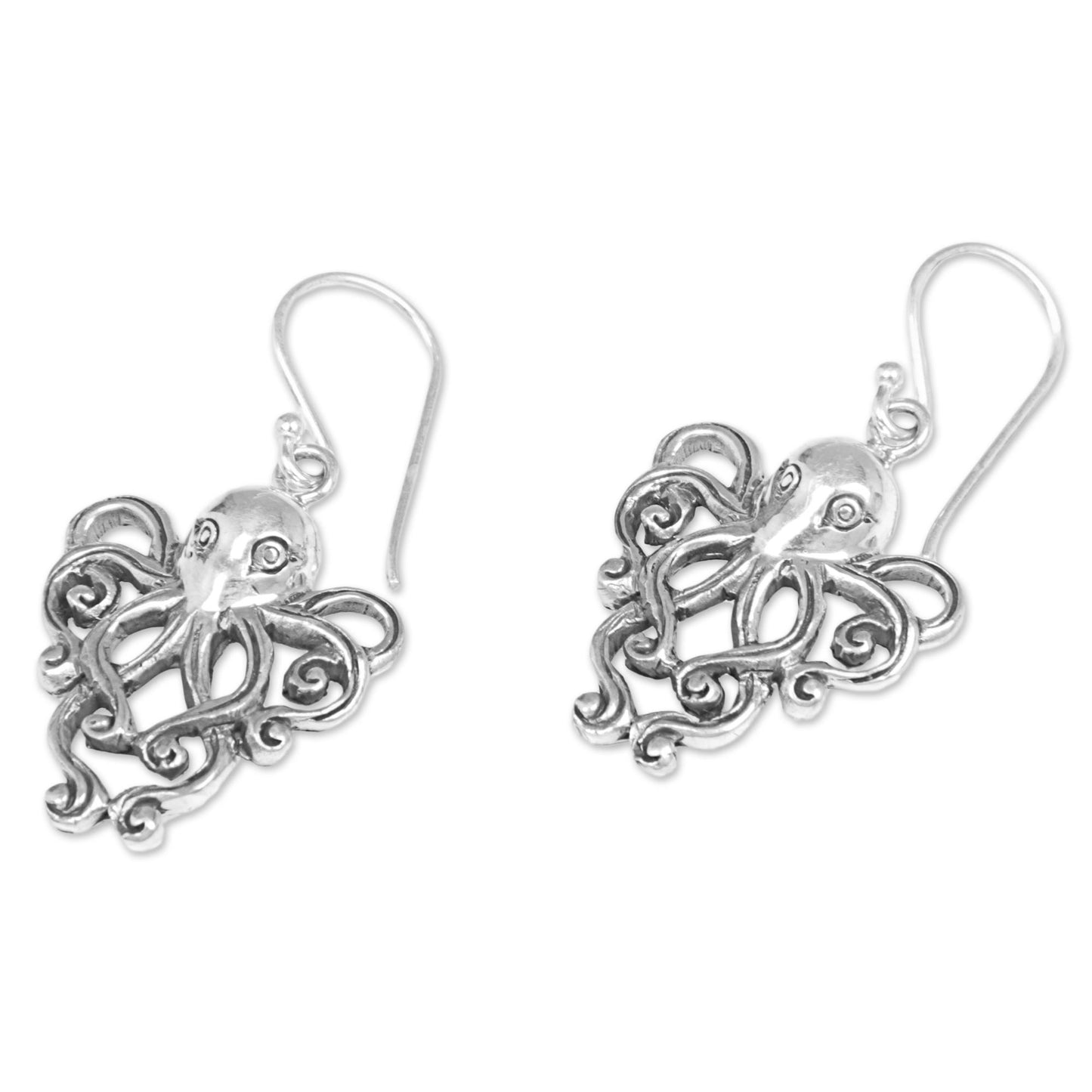 Octopus of the Deep Sterling Silver Earrings