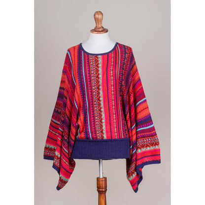 Cuzco Dance Multicolor Kimono Sleeve Sweater