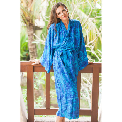 Misty Ocean Batik Robe