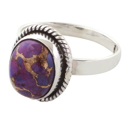 Delightful Purple Composite Turquoise Ring