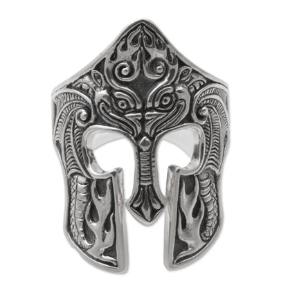 Brawijaya Mask Sterling Silver Men's Ring