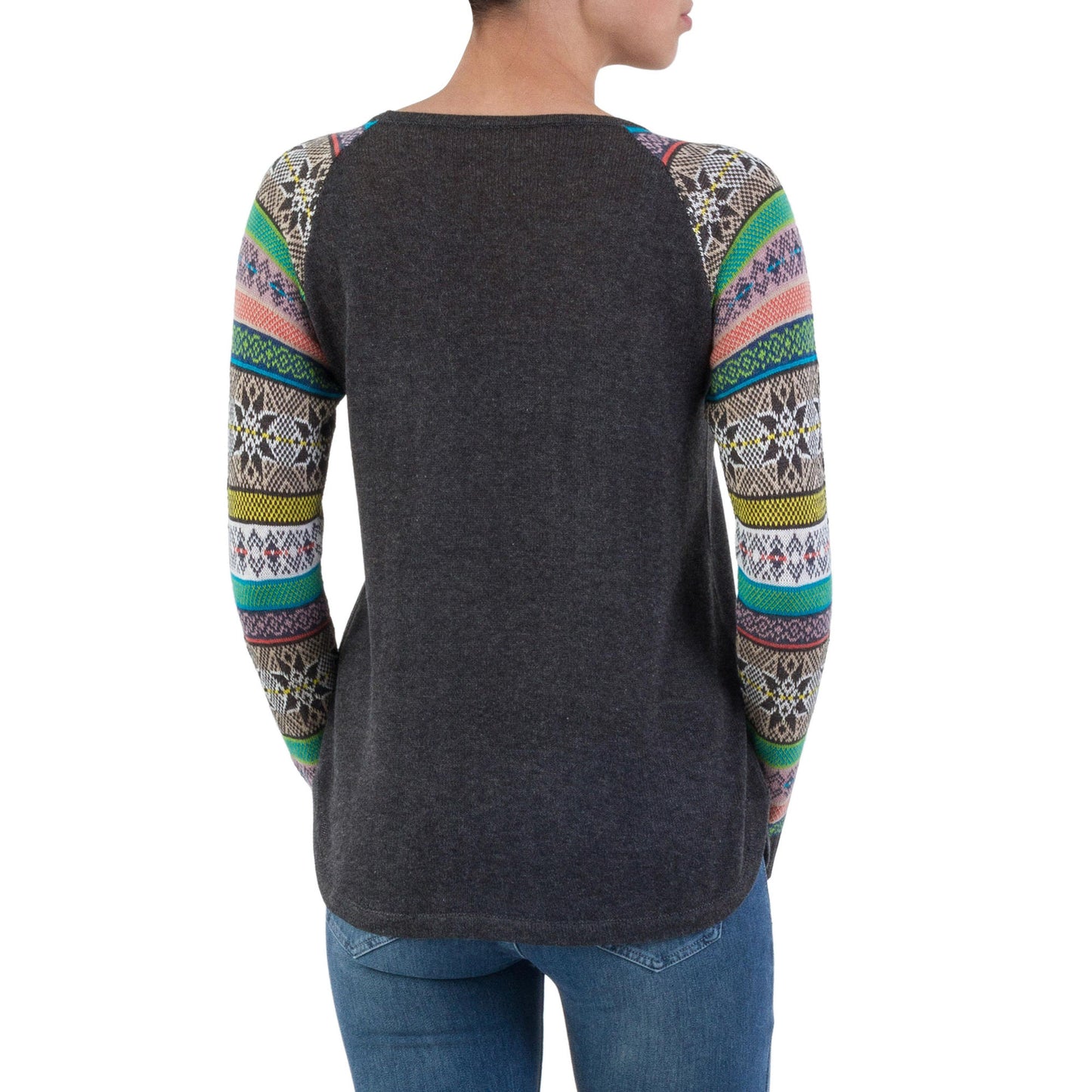 Andean Star in Charcoal Knit Sweater