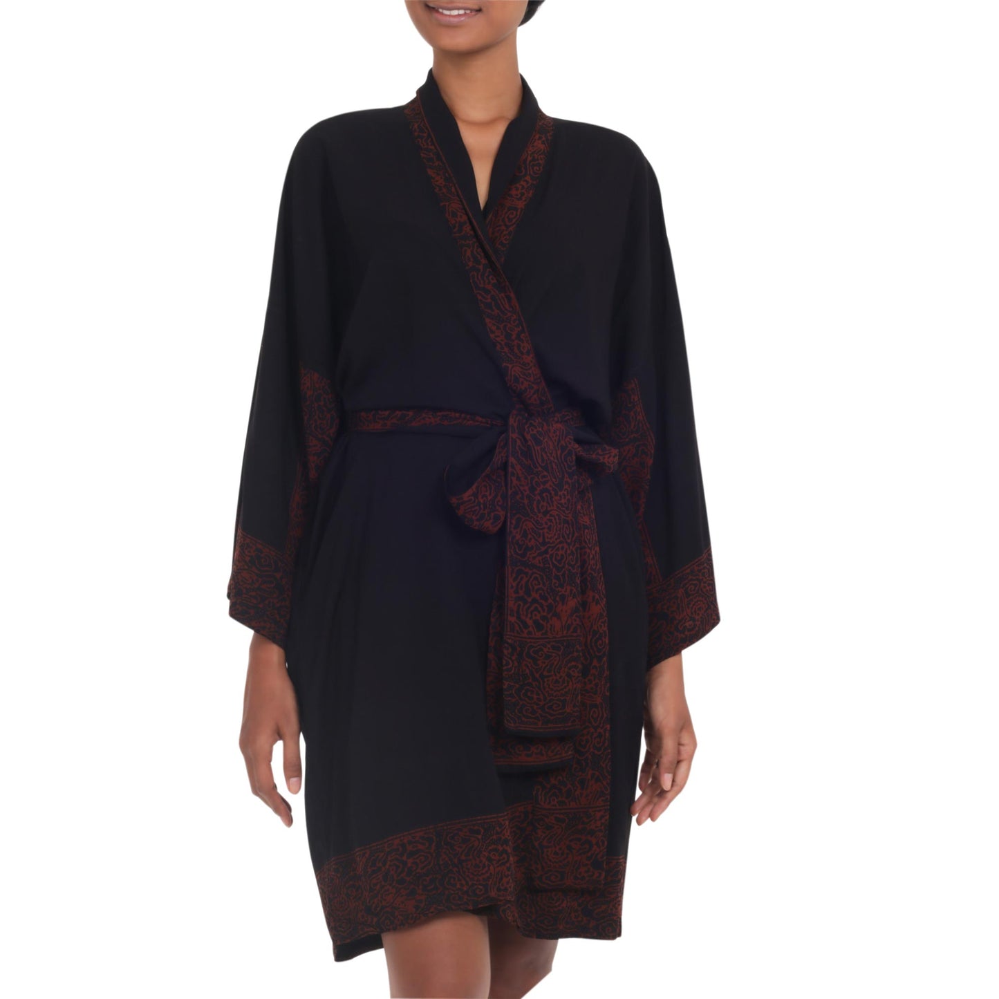 Bewitching Blossom Short Rayon Robe