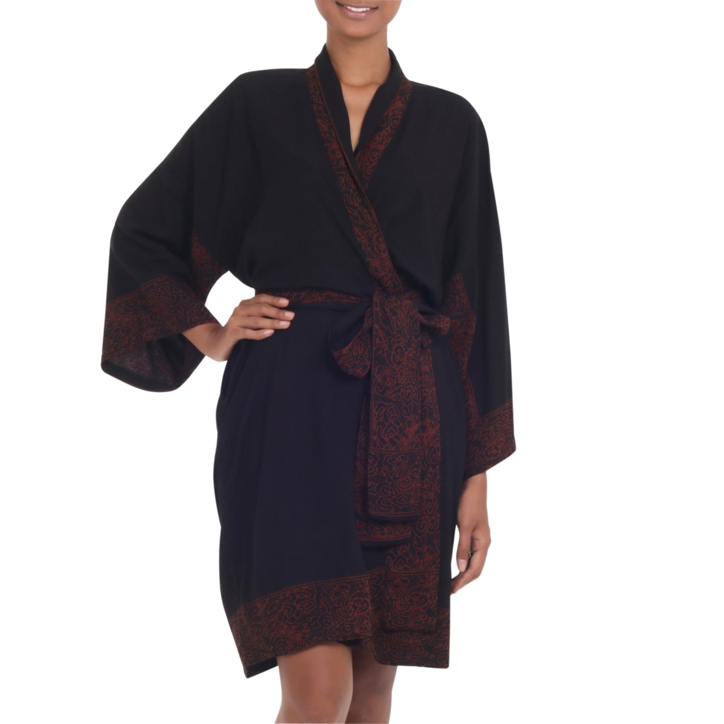 Bewitching Blossom Short Rayon Robe