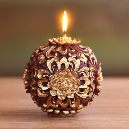 Floral Beeswax Candle