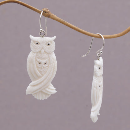 Owl Bond Mother and Child Earrings