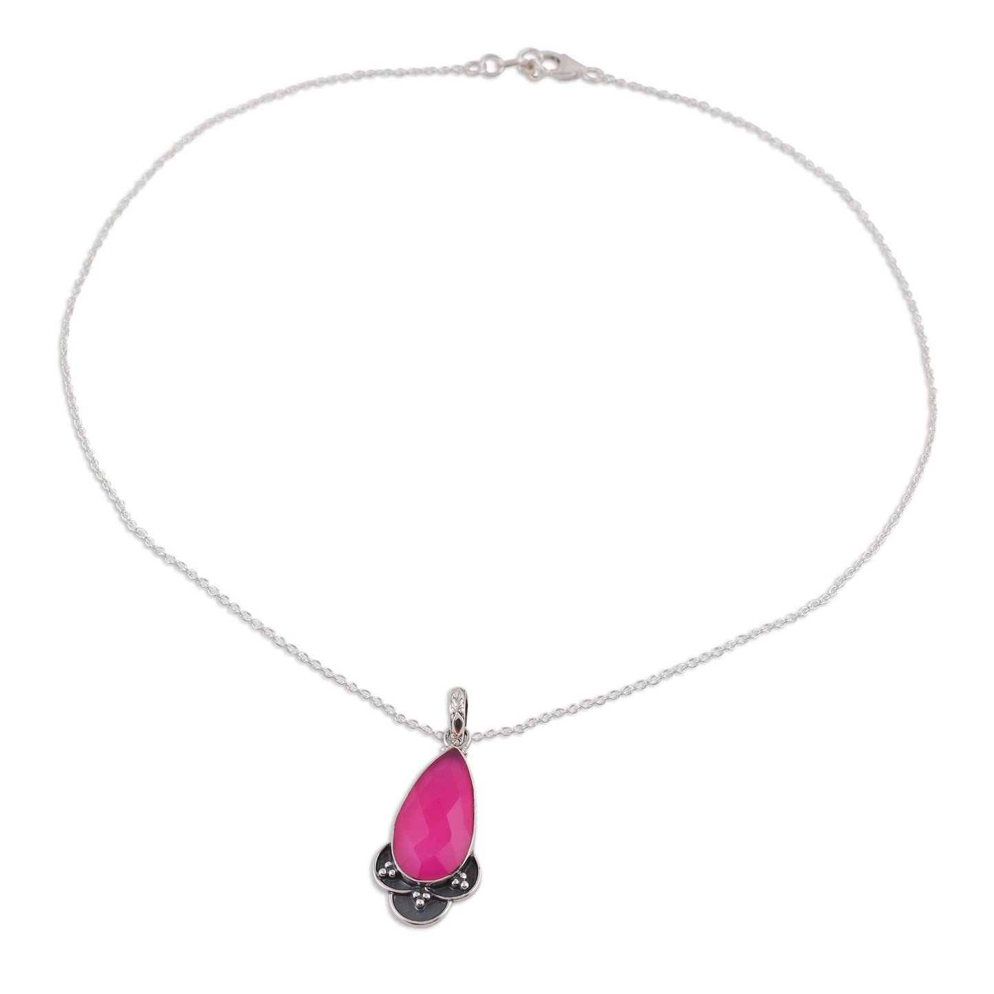Royal Radiance Chalcedony Silver Necklace
