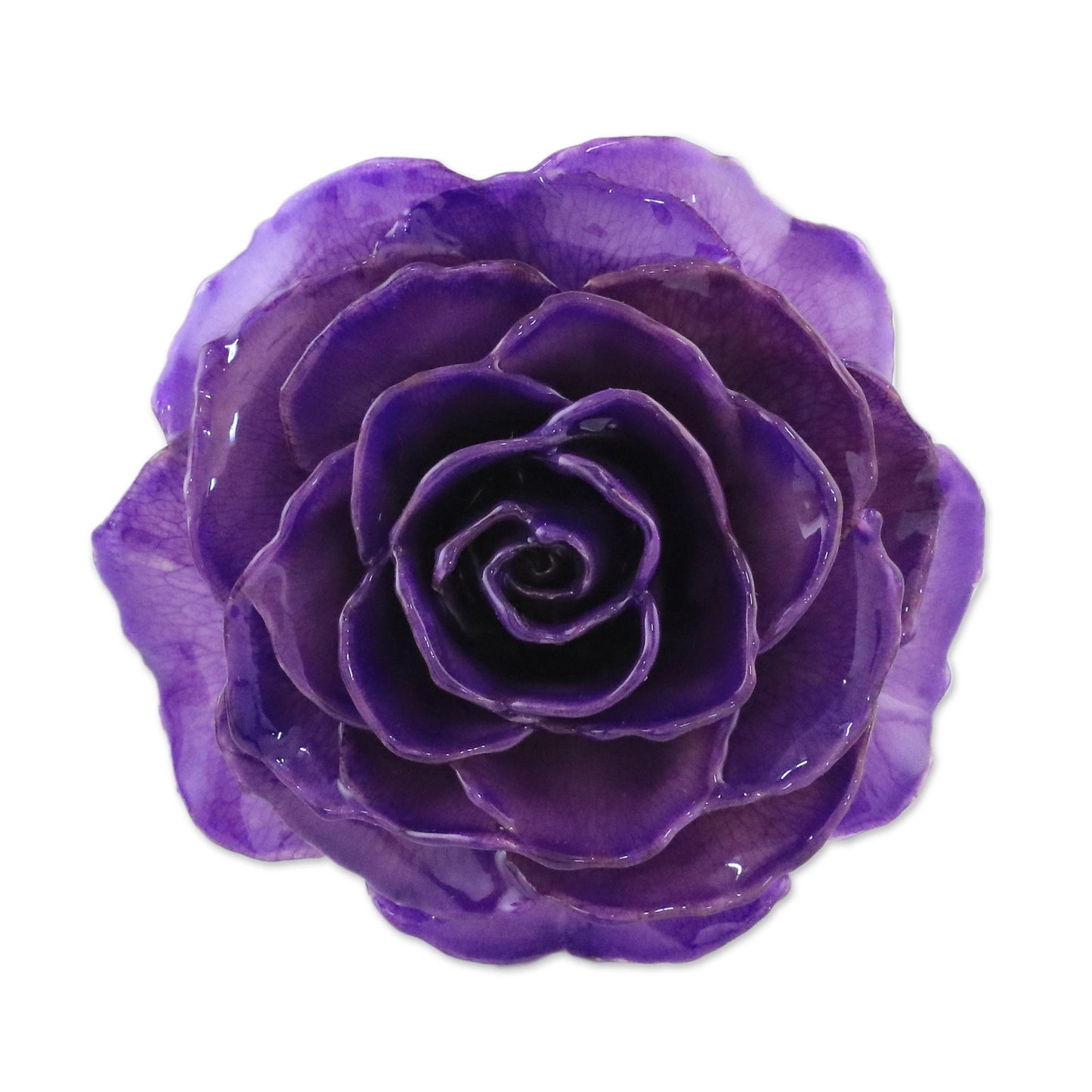 Rosy Mood in Purple Gold Plated Flower Brooch