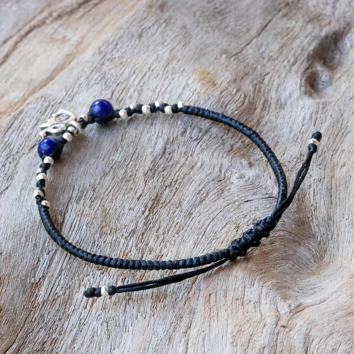 Elephant Lapis Lazuli Adjustable Bracelet