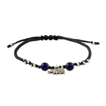 Elephant Lapis Lazuli Adjustable Bracelet
