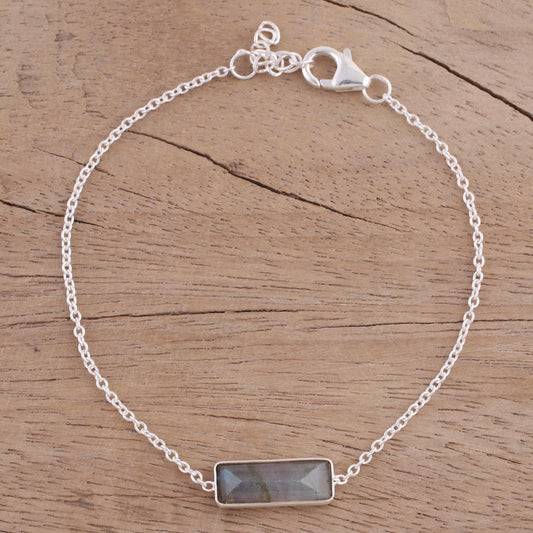 Labradorite & Sterling Silver Prism Bracelet