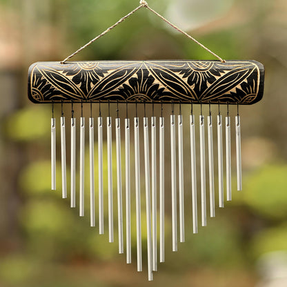Melodic Dance Handcrafted Bamboo and Aluminum Wind Chimes from Bali