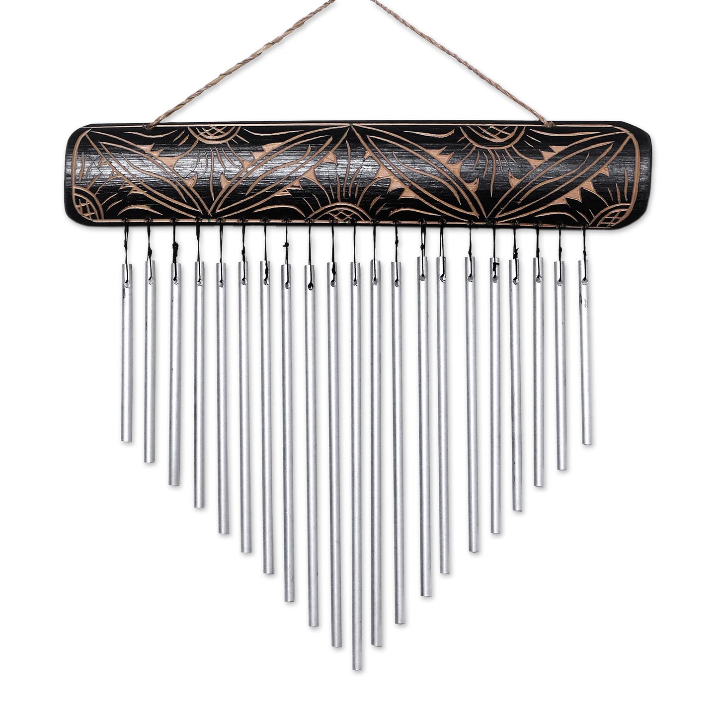 Melodic Dance Handcrafted Bamboo and Aluminum Wind Chimes from Bali
